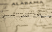 Map noting Selma, Alabama. 