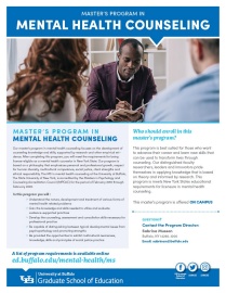 Mental Health Counseling program sheet icon. 