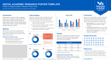Digital Academic Research Poster Template. 