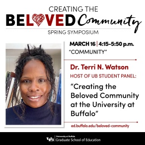 Terri N. Watson, PhD 2020-2021 Center for Diversity Innovation Distinguished Visiting Scholar at the University at Buffalo and Associate Professor of Educational Leadership at The City University of New York. 