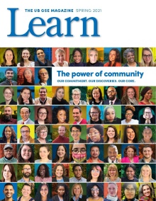 Cover of spring 2021 Learn Magazine, "The power of community". 
