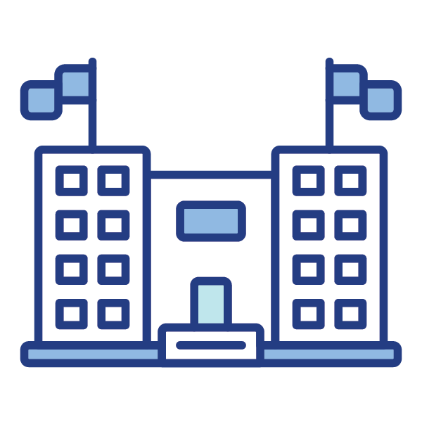 School building icon.