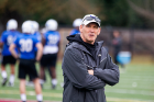 Bulls head coach Lance Leipold watches his time during the Bulls final practice at UMS Wright Preparatory School.