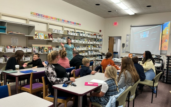 Children in a literacy classroom. 