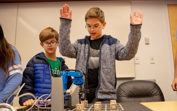 The CSE Kids' Day, part of CSED Week with the Department of Computer Science and Engineering in Davis Hall. Photographer: Meredith Forrest Kulwicki. 