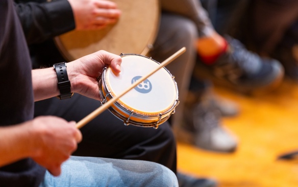 A Brown Bag Concert, a regular series showcasing the students and faculty in the Department of Music, held on the stage in Lippes Concert Hall in Slee Hall in March 2024. Photographer: Douglas Levere. 