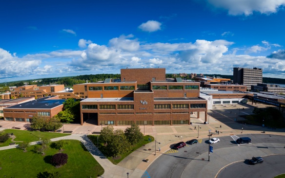 Aerial image of UB's North Campus. 