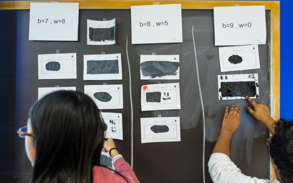 School aged children participate in the Gifted Math Program in Baldy and Clemens Hall in January 2020. Photographer: Douglas Levere. 