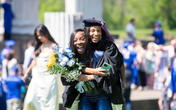 Happy graduates at Baird Point. 