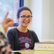 Shakespeare Reading Group in Capen Hall With English Professor Barbara Bono  Photographer: Douglas Levere. 