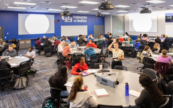 Sociology class at the University at Buffalo. 