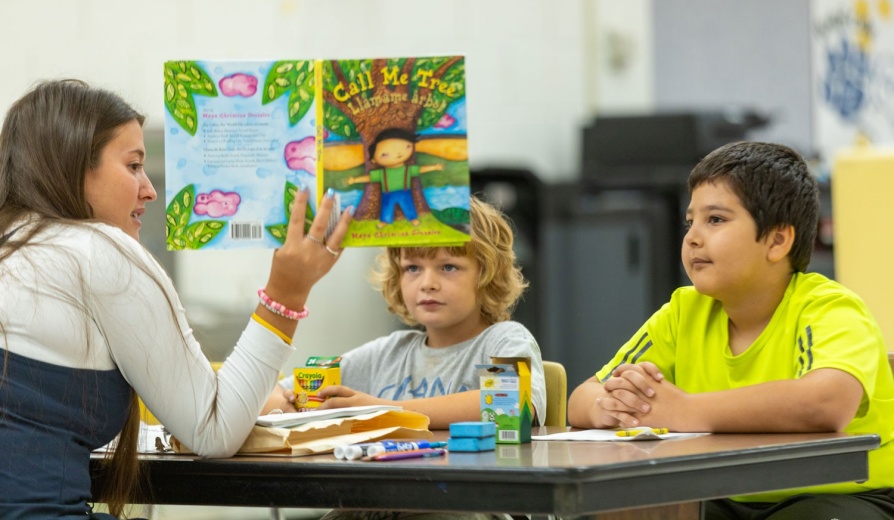 GSE students tutor local K-12 students in reading. 