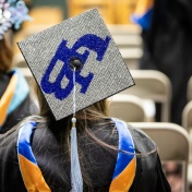 Graduates in the Graduate School of Education (GSE) prepare for their commencement ceremony at the Center for the Arts in May 2024. Photographer: Meredith Forrest Kulwicki. 