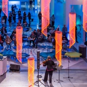 The UB Center for the Arts and the Arts Collaboratory hold the Art in the Open event in November 2023. The event features performances from dance, theater and music students, as well as open studios in the art and media studies department. Photographer: Meredith Forrest Kulwicki. 