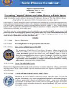 Descriptive flyer for Safe Places Seminar. 