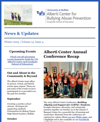 Image of most recent newsletter. 