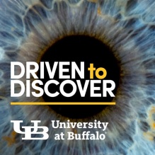 Driven to Discover podcast icon with University at Buffalo logo. 