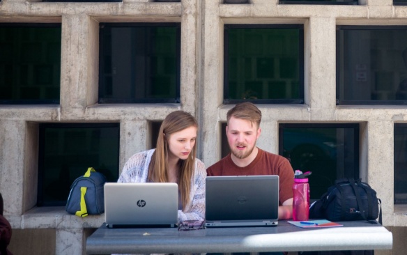 Students studying. 