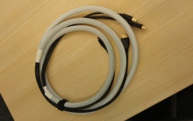 Zoom image: Each room has two bundled cables: one HDMI and one USB-B to USB-C. 