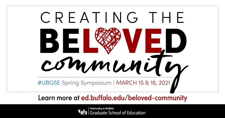 Creating the Beloved Community spring symposium advertisement. 