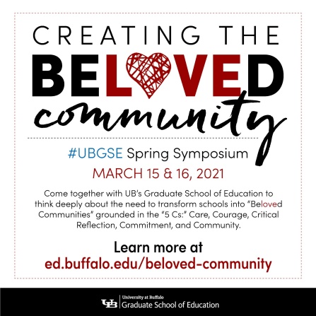 Creating the Beloved Community spring symposium advertisement. 