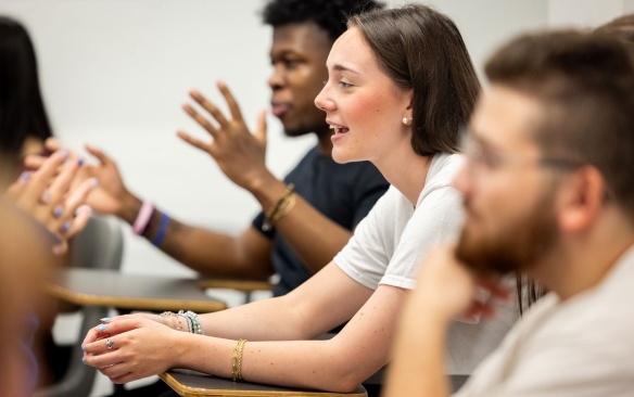 Students in class. 