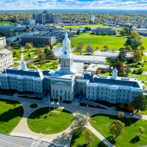 Aerial view of UB's South Campus. 