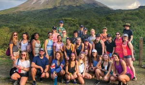 Group of students on trip in Costa Rica. 