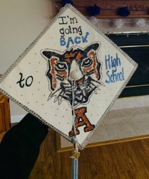 Picture of graduation cap decorated. 