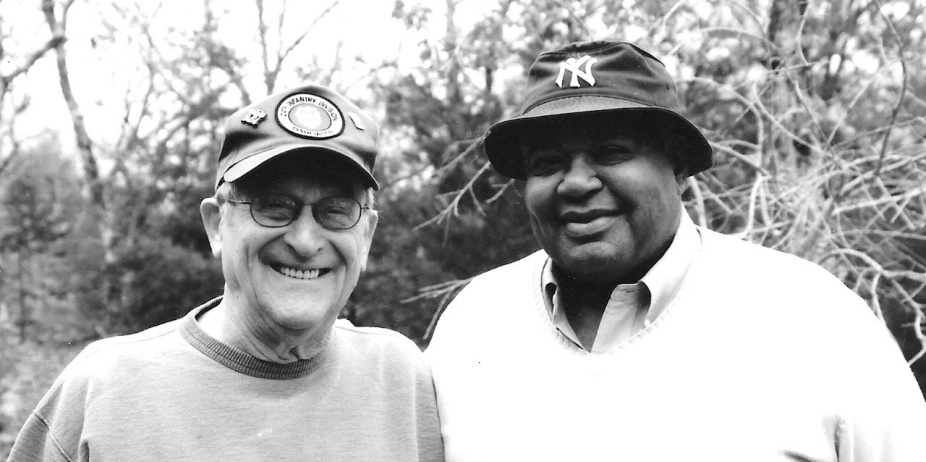 Herb Foster and George Singfield together on Martha’s Vineyard, Edgartown, Mass., in an undated photo. They were, as Singfield liked to put it, the “Salt and Pepper Team.” (Photo courtesy Herb Foster). 