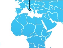 Cropped image of the world map. 