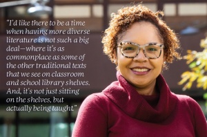 Dr. Christina U. King with a text overlap of quote from story. 