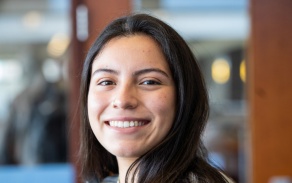 Luiza Perez Ortiz, a first-year student in GSE’s mental health counseling master’s program. 