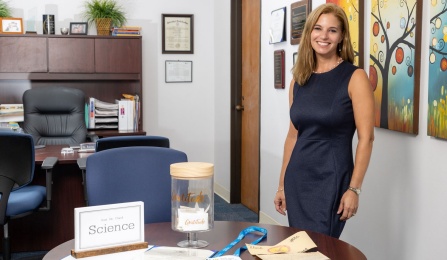 Amanda Nickerson in her office. 