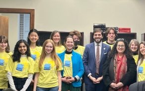 On Jan. 30, 2024, Alexa Schindel and other members of the Climate Education Task Force met with Senator Andrew Gounardes in Albany to support a climate education bill. 