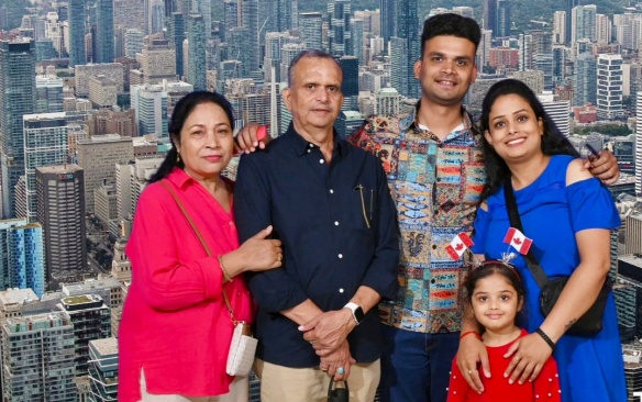 Vandana Sharma and her family. 