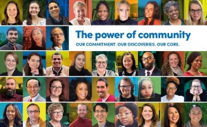 Cover of Spring 2021 GSE Learn Magazine, with faces of our community. 
