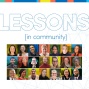 Lessons in the Community text with a collage of GSE community members. 