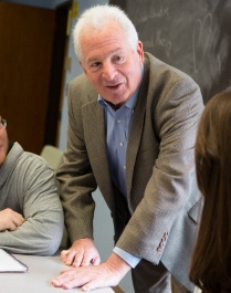 Jeremy Finn SUNY Distinguished Professor in Counseling and Educational Psychology Teaching a Class in Baldy Hall. Photographer: Douglas Levere. 