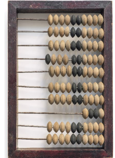 Picture of a wooden abacus. 