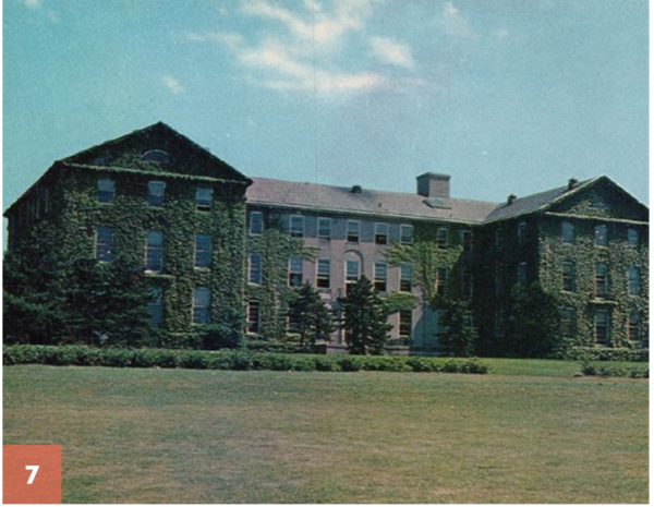 Zoom image: 7. Vintage postcard of Foster Hall, circa 1950. 