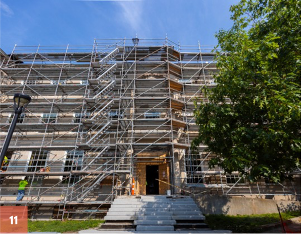 Zoom image: 11. Foster Hall in July 2024, as construction continued. 