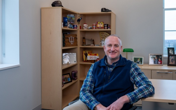 Dan Albertson in his office. 