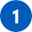 Bullet with a number 1.