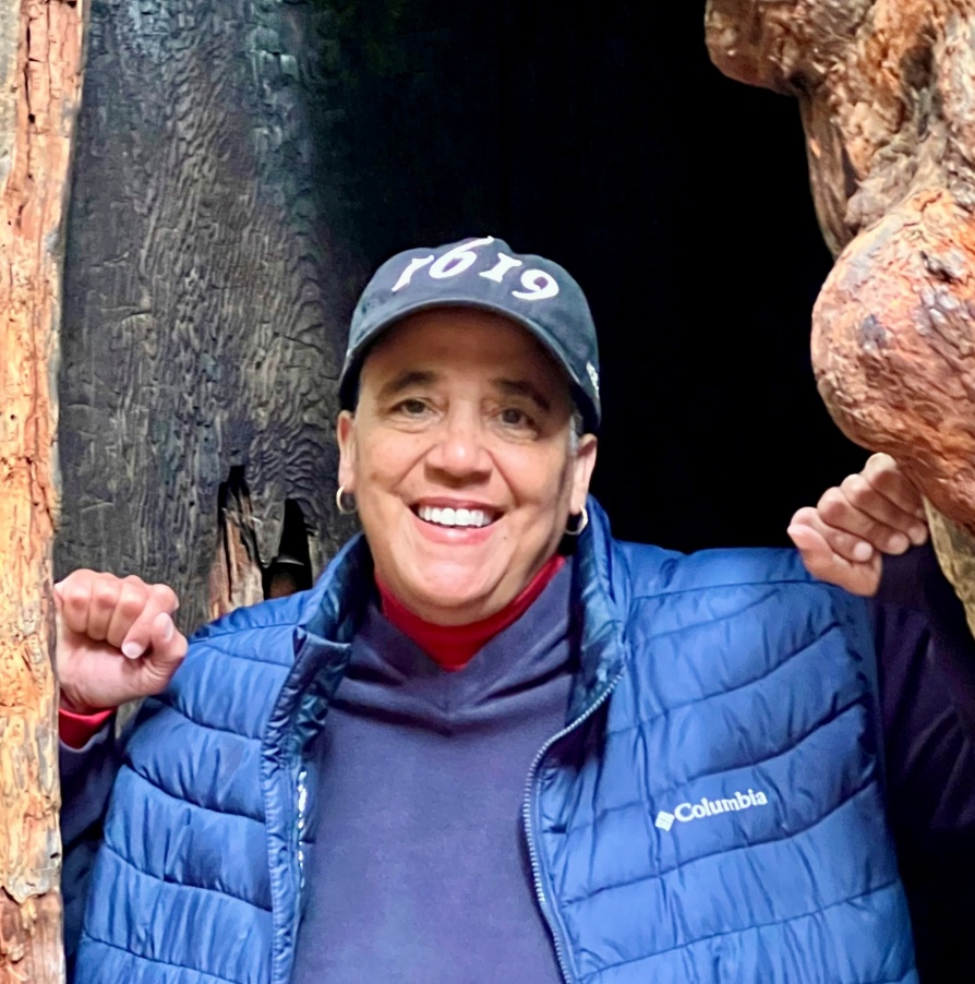 Raechele Pope hiking in the Muir Woods outside of San Francisco, CA. 