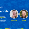 Heather Killen, Ari Hock and Xintian Tu-Shea on a UB blue graphic. In their own words. 