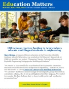 Thumnail image of the June Education Matters e-newsletter. 