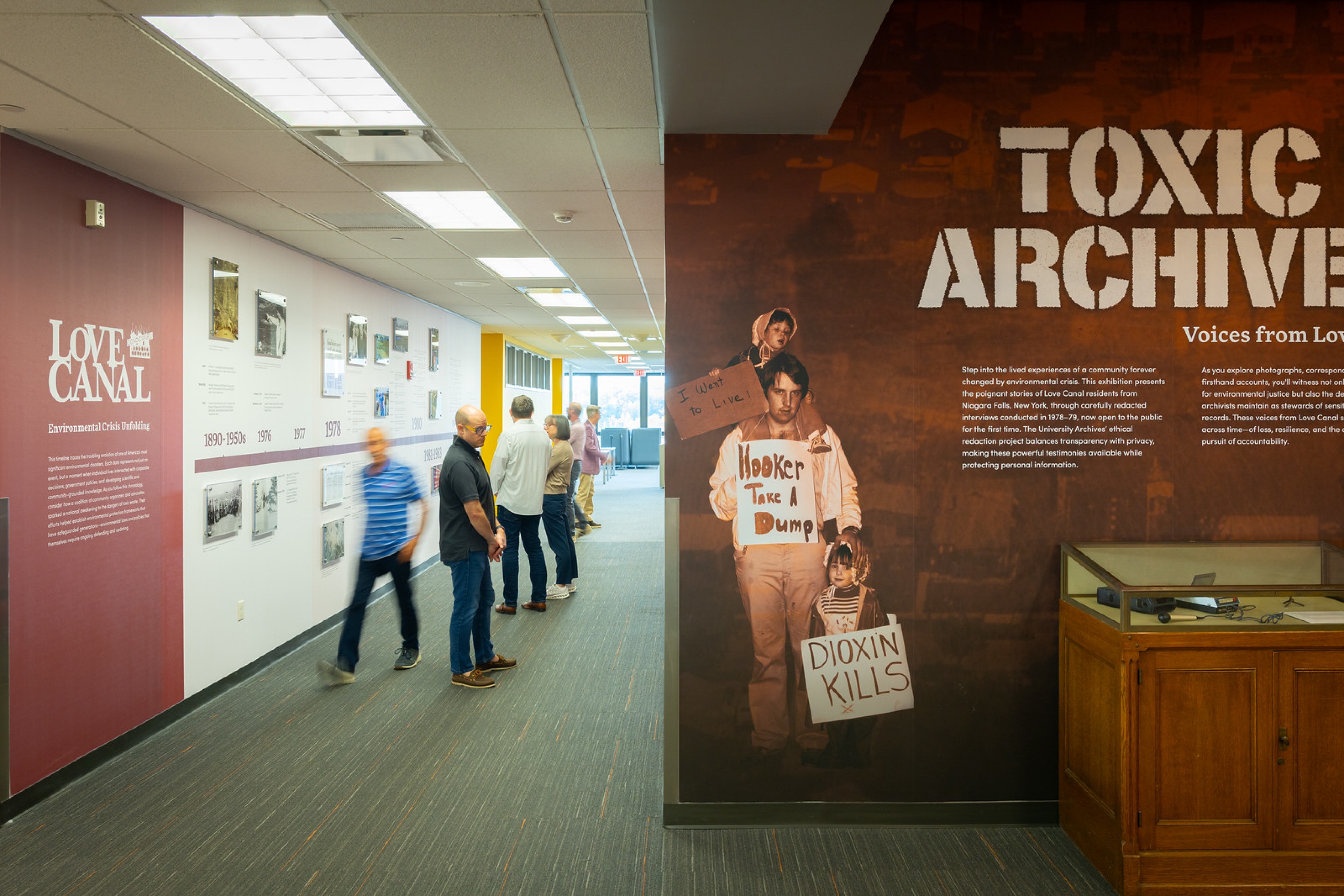 Zoom image: Toxic Archives exhibit at UB