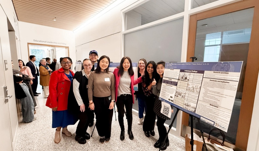 Student presenting their research. 