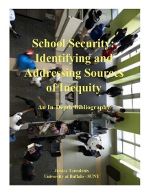 Cover page for the comprehensive bibliography for the School Security conference. 